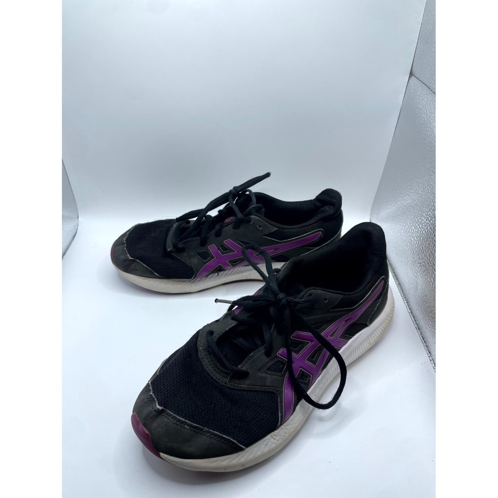 Asics Jolt 4 1014A300-007 Sneaker Kid 6.5 Black Blackberry Lace Up Running Shoes